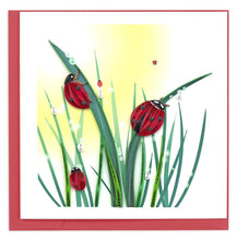 Load image into Gallery viewer, Ladybug Quilling Card