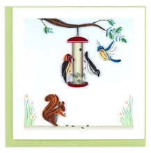 Load image into Gallery viewer, Bird Feeder Quilling Card