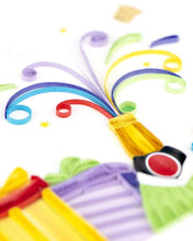 Load image into Gallery viewer, Champagne Birthday Quilling Card