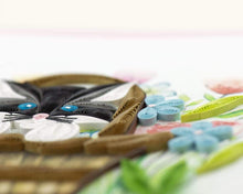 Load image into Gallery viewer, Black Kitten Quilling Card