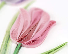 Load image into Gallery viewer, Colourful Tulips Quilling Card