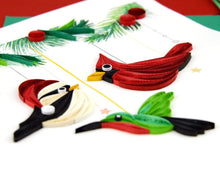 Load image into Gallery viewer, Holiday Birds Quilling Card