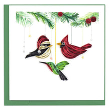 Load image into Gallery viewer, Holiday Birds Quilling Card