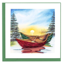 Load image into Gallery viewer, River Canoes Quilling Card