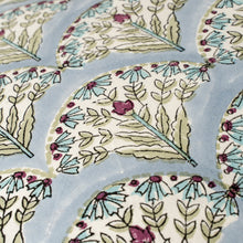 Load image into Gallery viewer, Sakura Block Print Pillow, Blue
