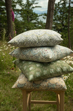 Load image into Gallery viewer, Sakura Block Print Pillow, Blue
