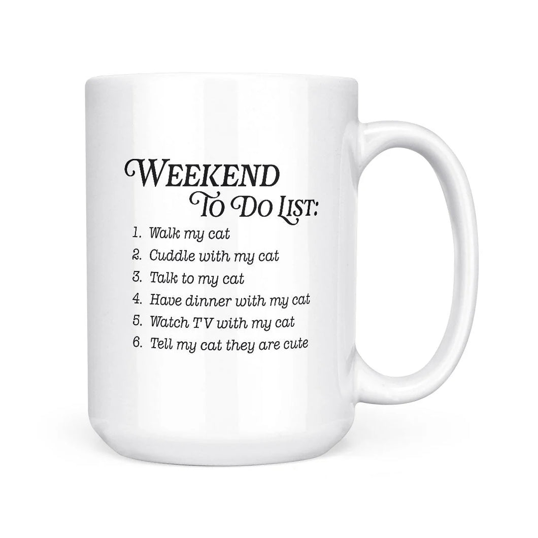 Weekend To Do List-Cats Mug