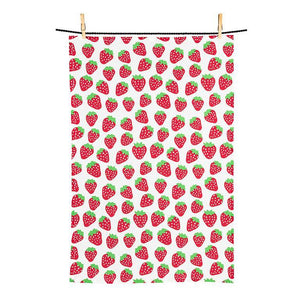 Strawberry Tea Towel + Dishcloth Set