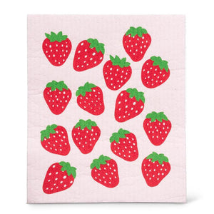 Strawberry Tea Towel + Dishcloth Set