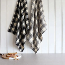 Load image into Gallery viewer, Classic Check Double Layered Single Kitchen Towel Black

