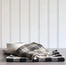 Load image into Gallery viewer, Classic Check Double Layered Single Kitchen Towel Black
