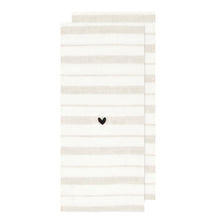 Load image into Gallery viewer, Heart Stripe Tea Towel
