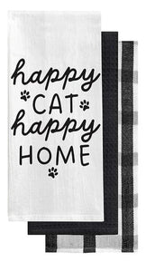 Happy Cat Happy Home Tea Towel Set