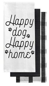 Happy Dog Happy Home Tea Towel Set