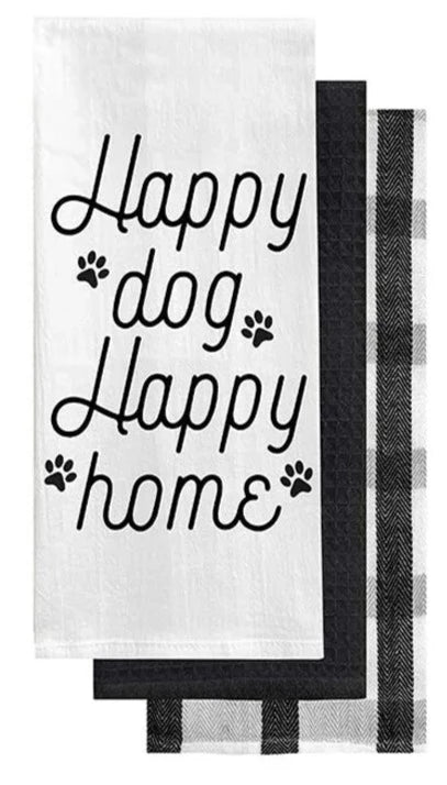 Happy Dog Happy Home Tea Towel Set