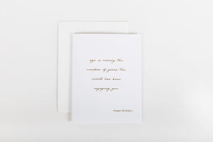Age Is Merely the Number of Years - Birthday Card