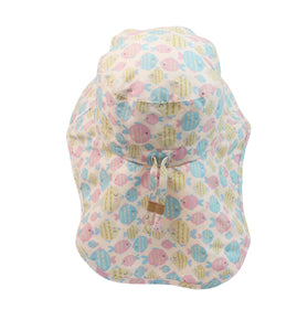 Kissing Fish Sun Hat with Neck Cape