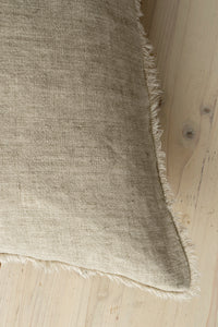 Almond Lina Linen Cushion, 24 x 24"