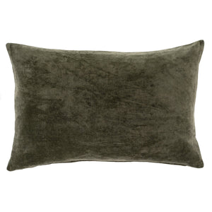 Vera Velvet Cushion, Cypress, 16 x 24"