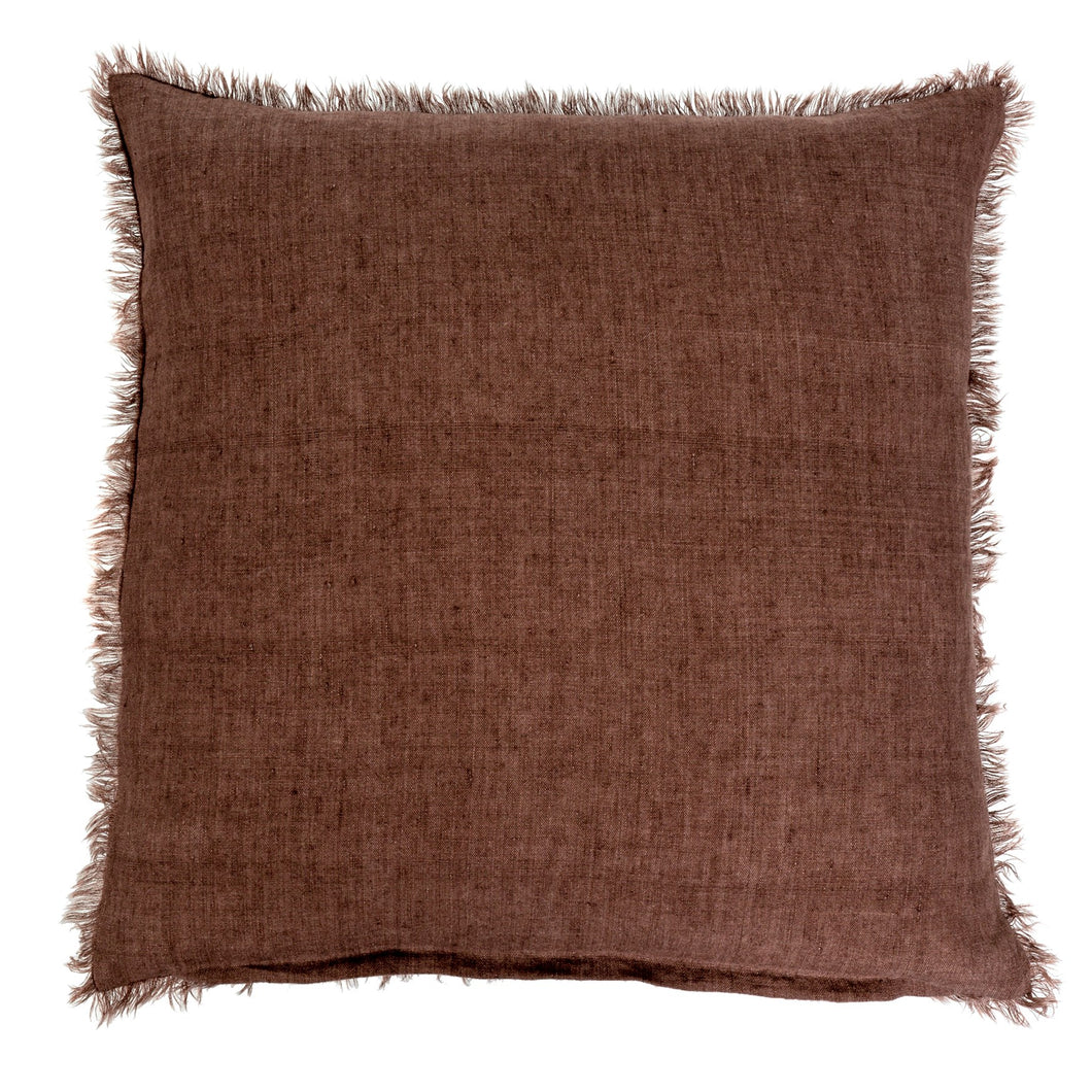 Lina Linen Cushion, Mocha