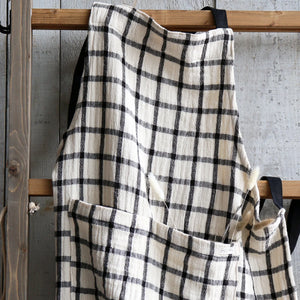 Double Weave Woven Apron Black