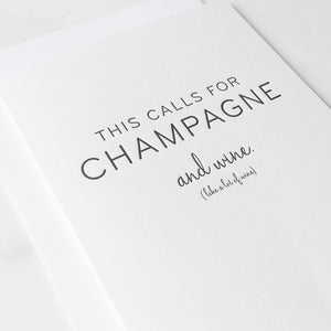This Calls for Champagne Card