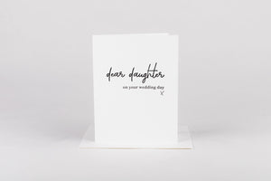 Daughter on Wedding Day Card