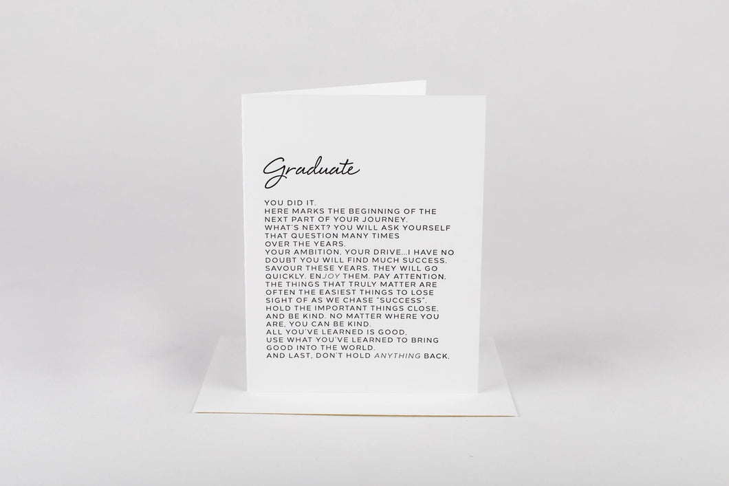 Letter to Graduate Card
