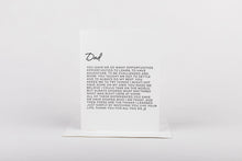 Load image into Gallery viewer, Letter to Dad Card, Edition 2
