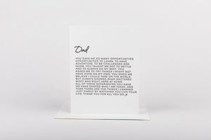 Letter to Dad Card, Edition 2