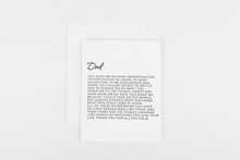 Load image into Gallery viewer, Letter to Dad Card, Edition 2
