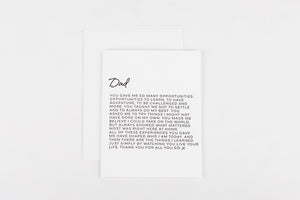 Letter to Dad Card, Edition 2