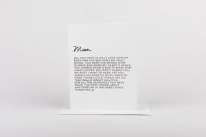 Letter to Mom Card, Edition 2