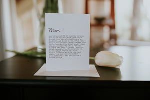 Letter to Mom Card, Edition 2