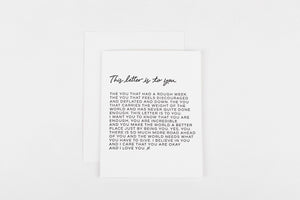 This Letter is to You Card