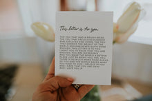 Load image into Gallery viewer, This Letter is to You Card
