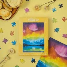 Load image into Gallery viewer, Rainbow Northern Lights | 500-Piece Puzzle for Adults | Designed in Canada by Carly Gordon
