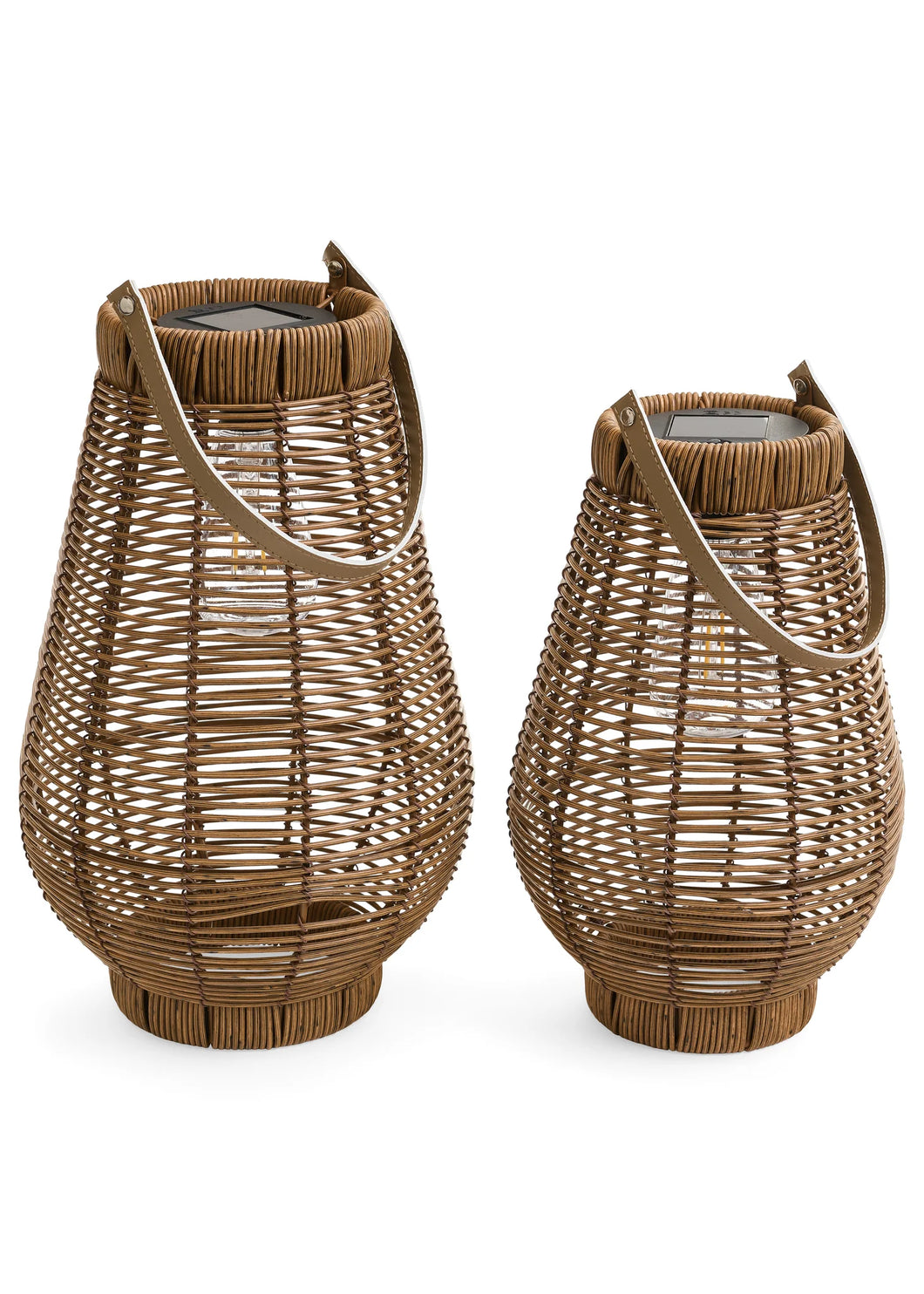 Rattan Look Solar Lantern, Small