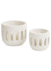 Greige Candle Holder, Large