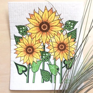 Sunflowers Swedish Dishcloth