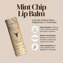 Load image into Gallery viewer, Tallow Twins Mint Chip Lip Balm
