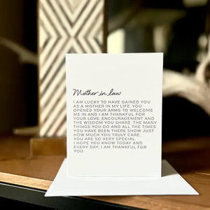 Dear Mother-in-Law Card
