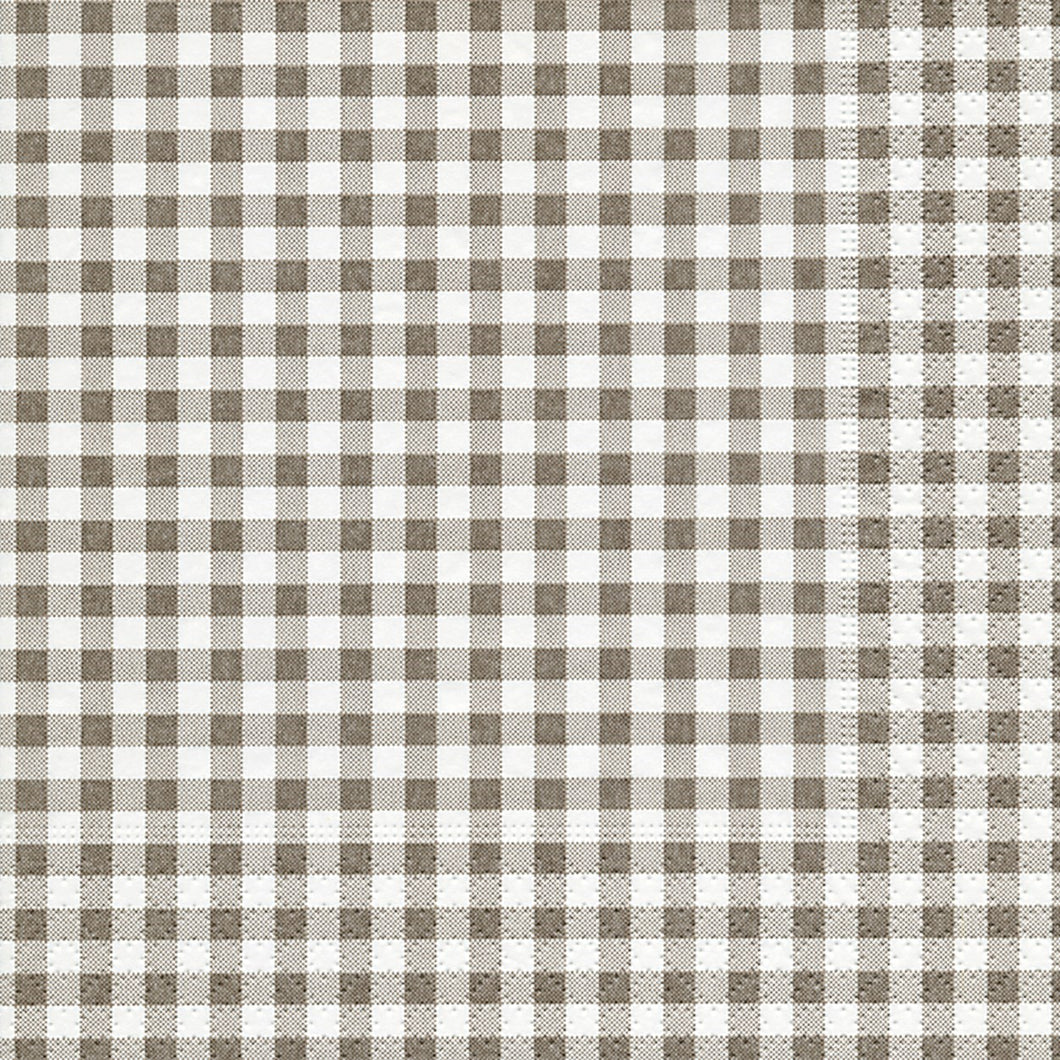 Vichy Taupe Lunch Napkin