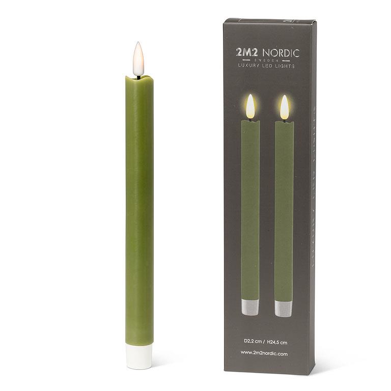 Sage LED Dinner Candle