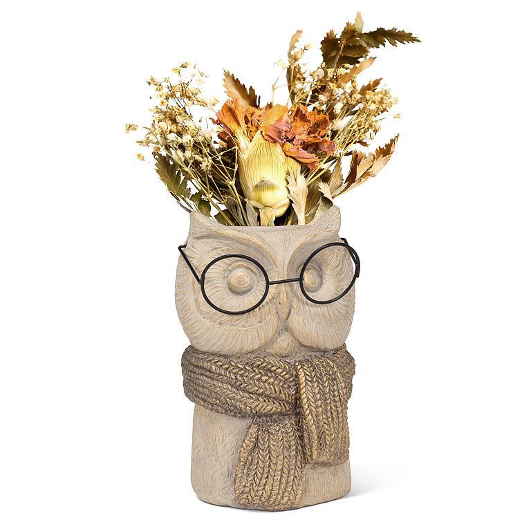 Owl with Spectacles Vase
