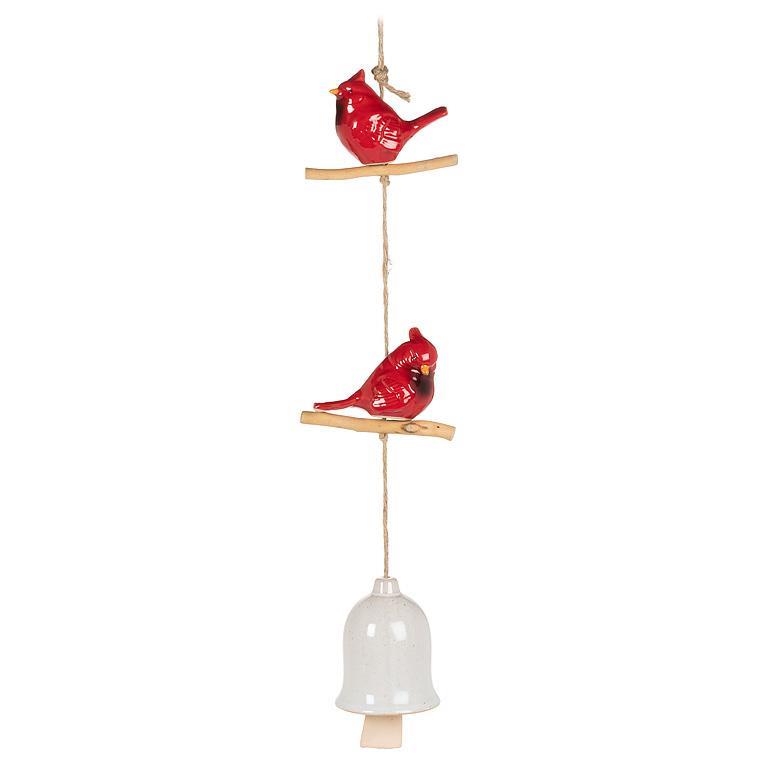 Double Perched Cardinal Bell