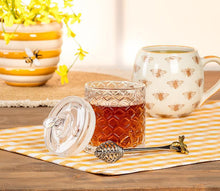 Load image into Gallery viewer, Honeycomb Jar with Bee on Sealed Lid
