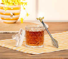 Load image into Gallery viewer, Honeycomb Jar with Bee on Sealed Lid
