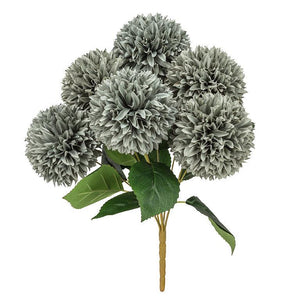 Dahlia Pompom Bouquet, Grey
