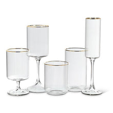 Load image into Gallery viewer, Tight Optic Goblet, Gold Rim

